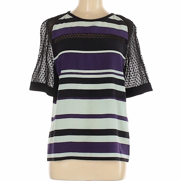 Short Sleeve Silk Top - Picture 1 of 2